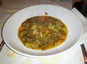 Una foto de Lentejas vegetarianas