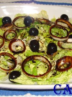 Foto principal de Ensalada de lechuga, cebolla y miel