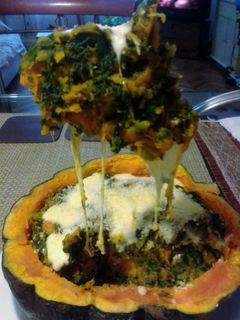 Una foto de Zapallo relleno con verduras