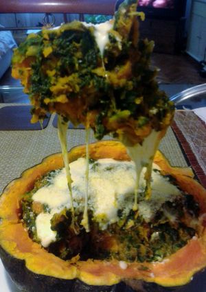 Una foto de Zapallo relleno con verduras
