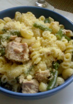 Una foto de Pasta con atún y chauchas con variantes