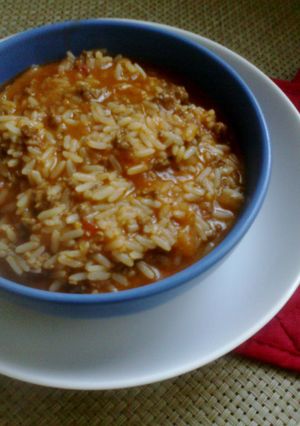 Una foto de Guiso de arroz con carne