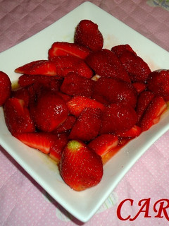 Una foto de Fresas con miel