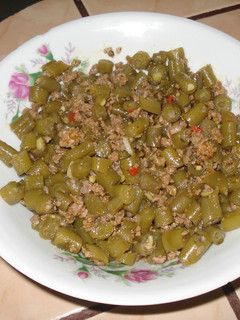 Una foto de Picadillo de vainicas (Judias verdes) y carnita molida