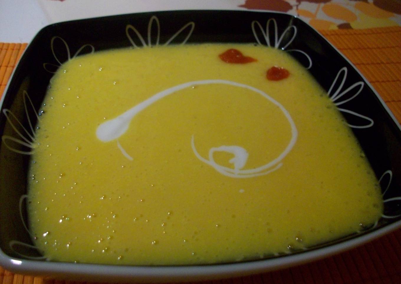 Crema de calabaza con maiz<br />