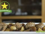 Albóndigas serranas con champiñones y patatas