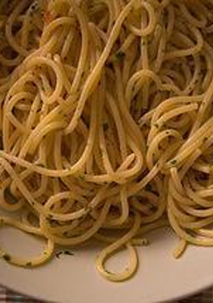 Una foto de Pasta al ajo