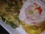 Pollo arrollado con omellette de espinaca y maíz
