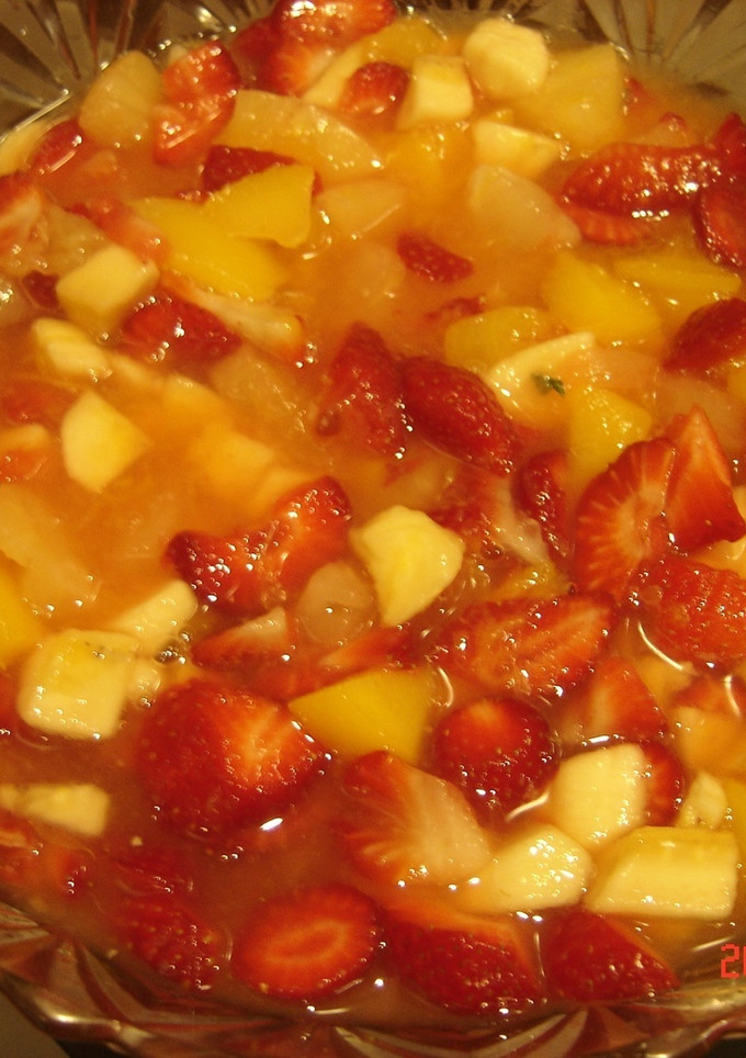 Una foto de Macedonia de fruta variada
