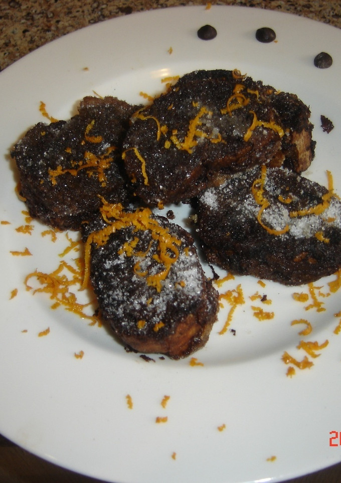 Una foto de Torrijas de chocolate al aroma de naranja