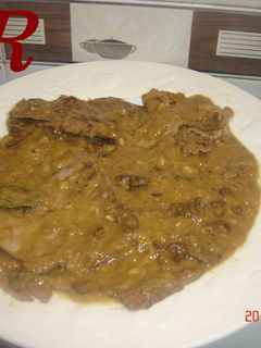 Una foto de Fricando de ternera o de cerdo (presa ibérica)