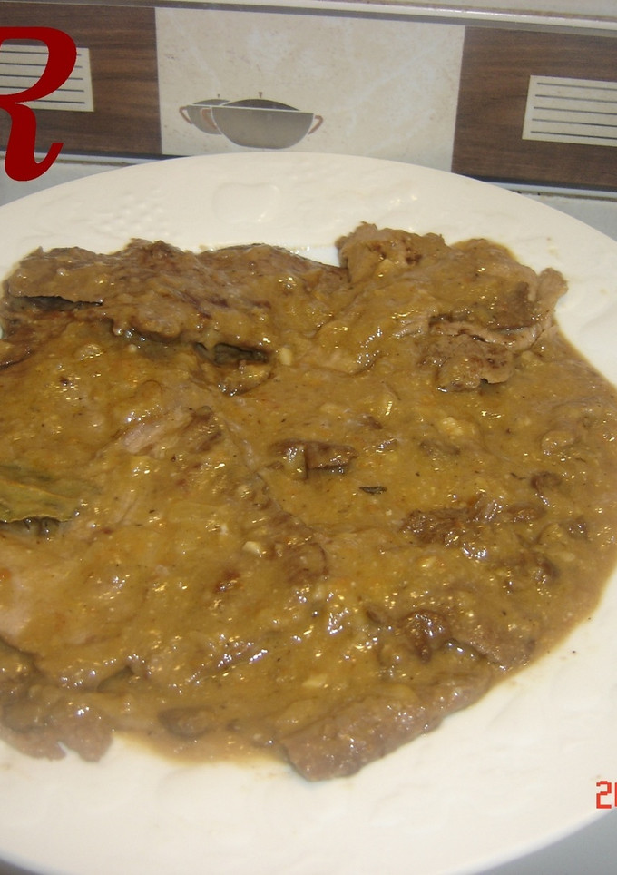 Una foto de Fricando de ternera o de cerdo (presa ibérica)