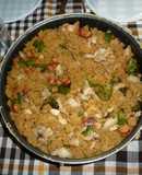 Migas de harina con naranja