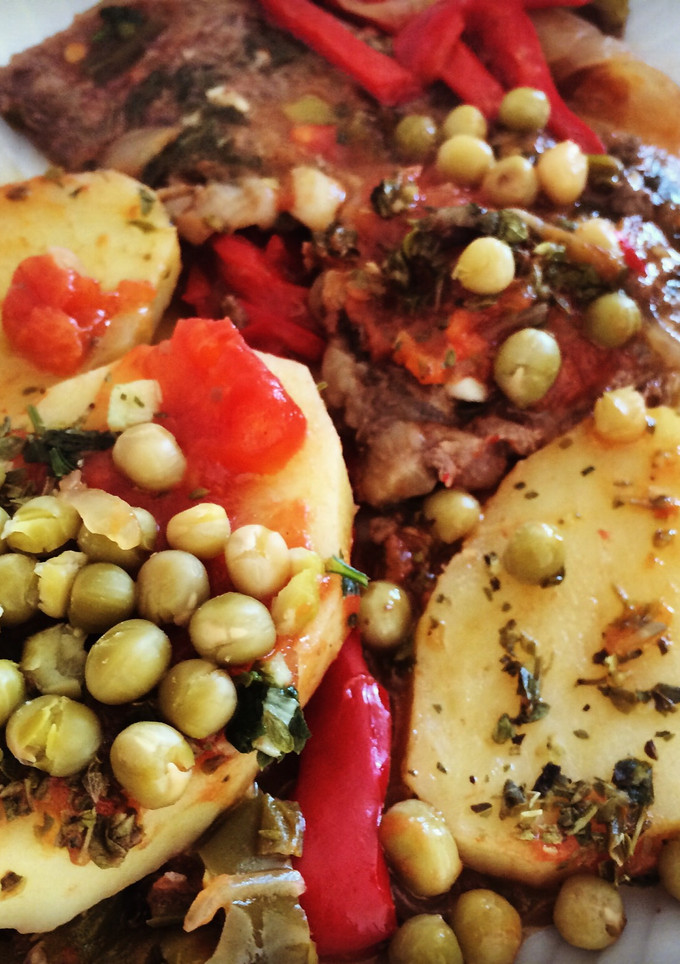 Una foto de Bifes a la criolla especial
