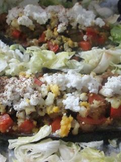 Una foto de Berenjenas rellenas con verduras y ricotta
