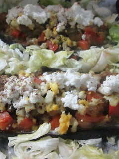 Una foto de Berenjenas rellenas con verduras y ricotta