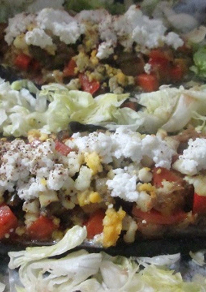 Una foto de Berenjenas rellenas con verduras y ricotta