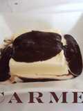 Helado de biscuit bañado de chocolate