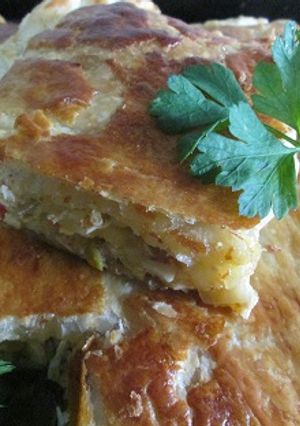 Una foto de Tarta rellena de pechuga de pavo