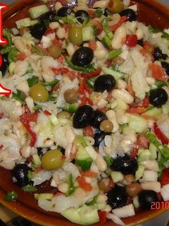 Una foto de Ensalada de judías, empedrat