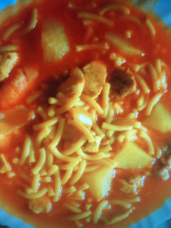 Una foto de Fideos a la cazuela mixtos