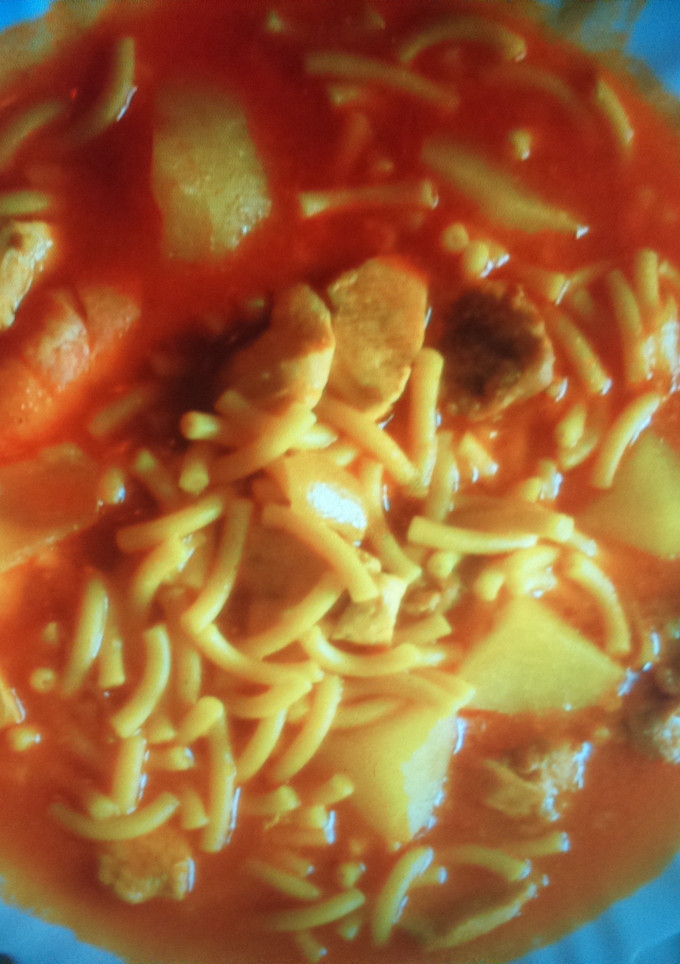 Una foto de Fideos a la cazuela mixtos
