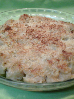 Una foto de Coliflor gratinada