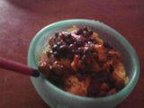 Arroz con salchichas y habichuelas