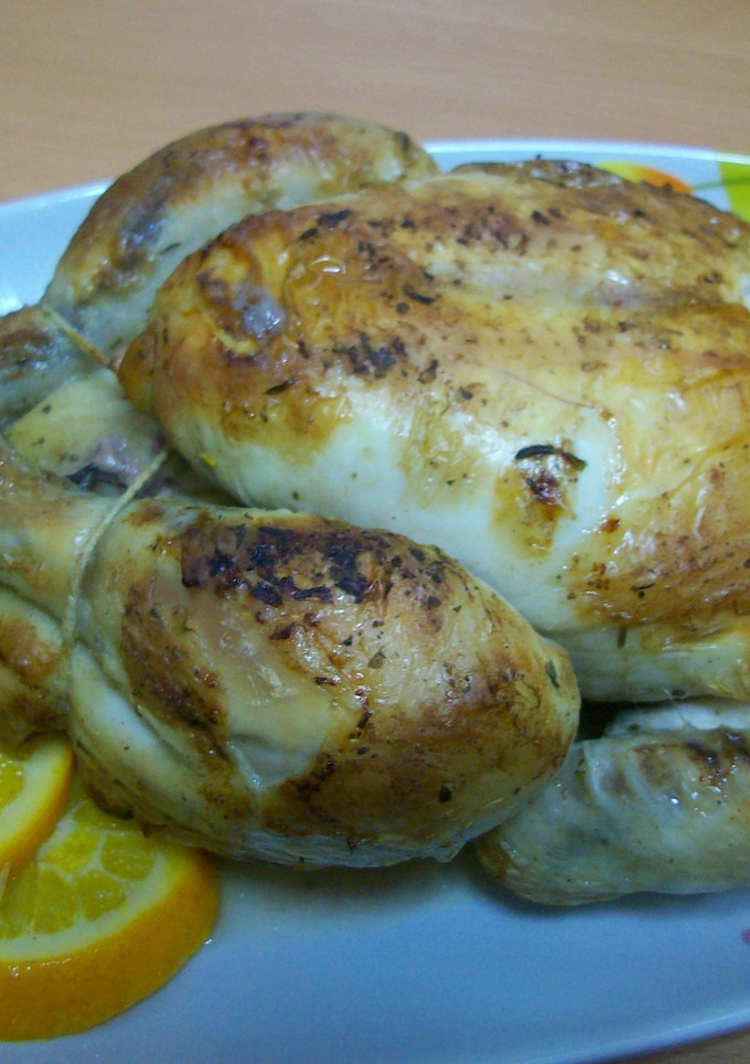 Una foto de Pollo al horno a la naranja