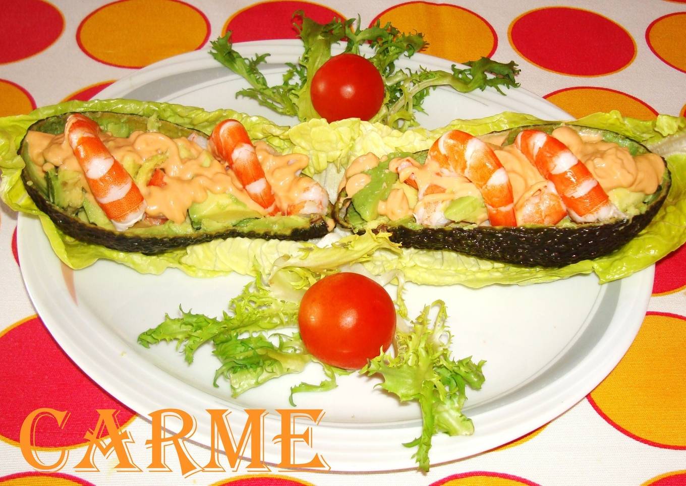 Aguacates rellenos de langostinos<br />