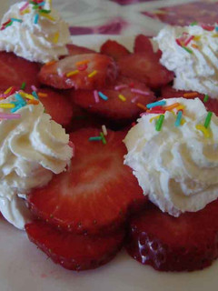 Una foto de Fresas con color