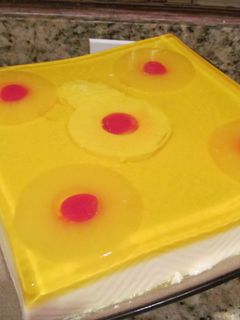 Una foto de Volteado de piña, versión gelatina