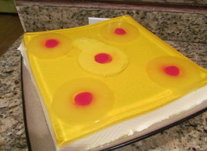 Una foto de Volteado de piña, versión gelatina