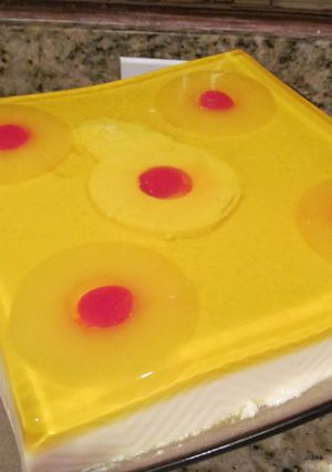 Una foto de Volteado de piña, versión gelatina