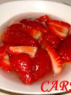 Una foto de Fresas en almíbar