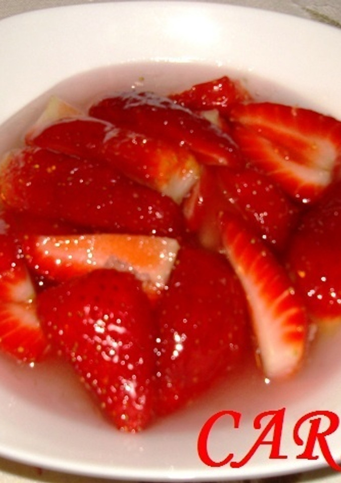 Una foto de Fresas en almíbar