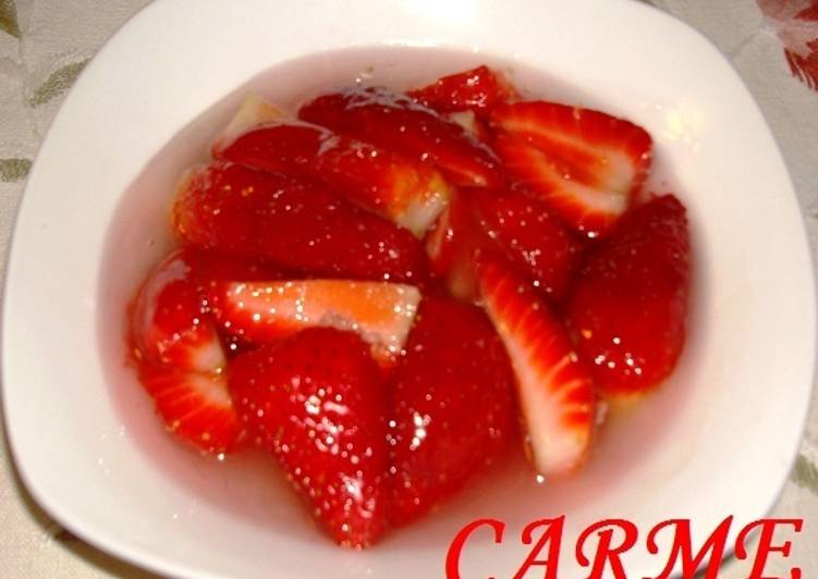 Receta para hacer fresas en almibar
