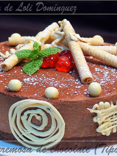 Una foto de Tarta cremosa de chocolate (Tipo mousse)