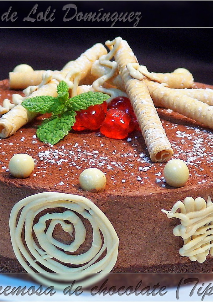 Una foto de Tarta cremosa de chocolate (Tipo mousse)
