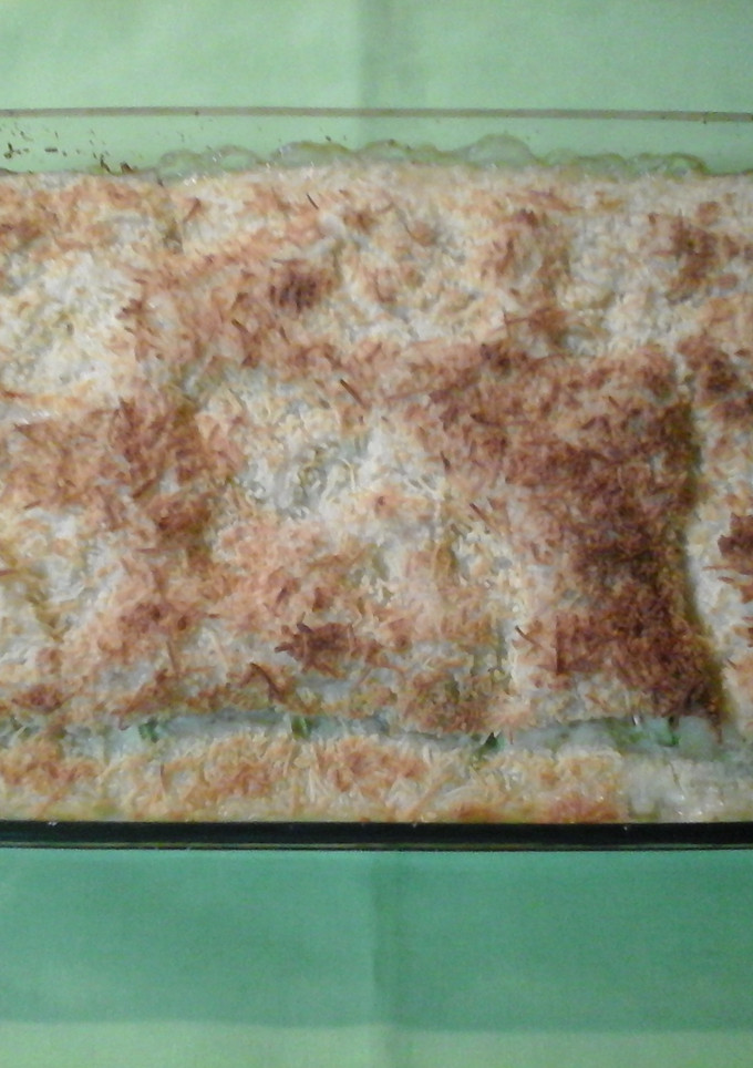 Una foto de Canelones gratinados 