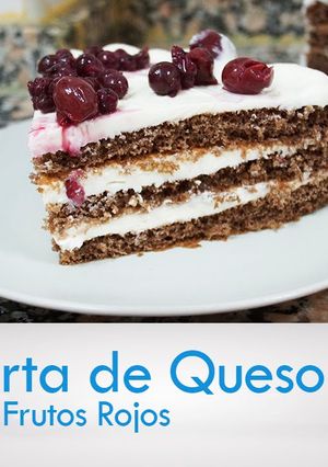 Una foto de Tarta de queso y frutos rojos