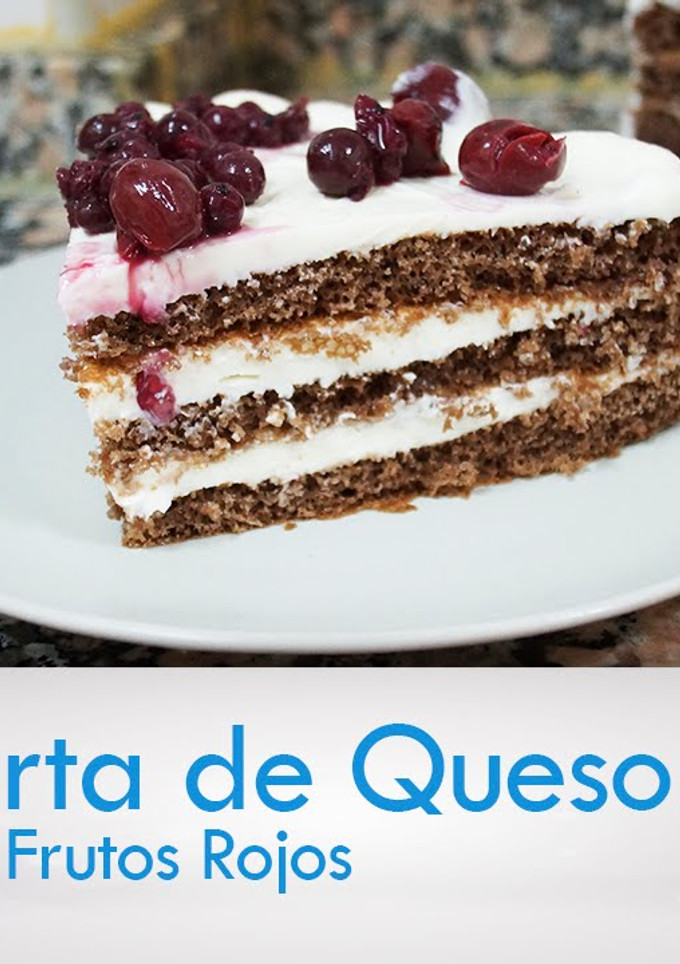 Una foto de Tarta de queso y frutos rojos