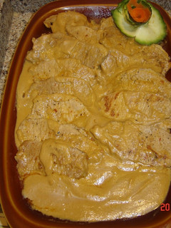 Una foto de Solomillo en salsa de chocolate