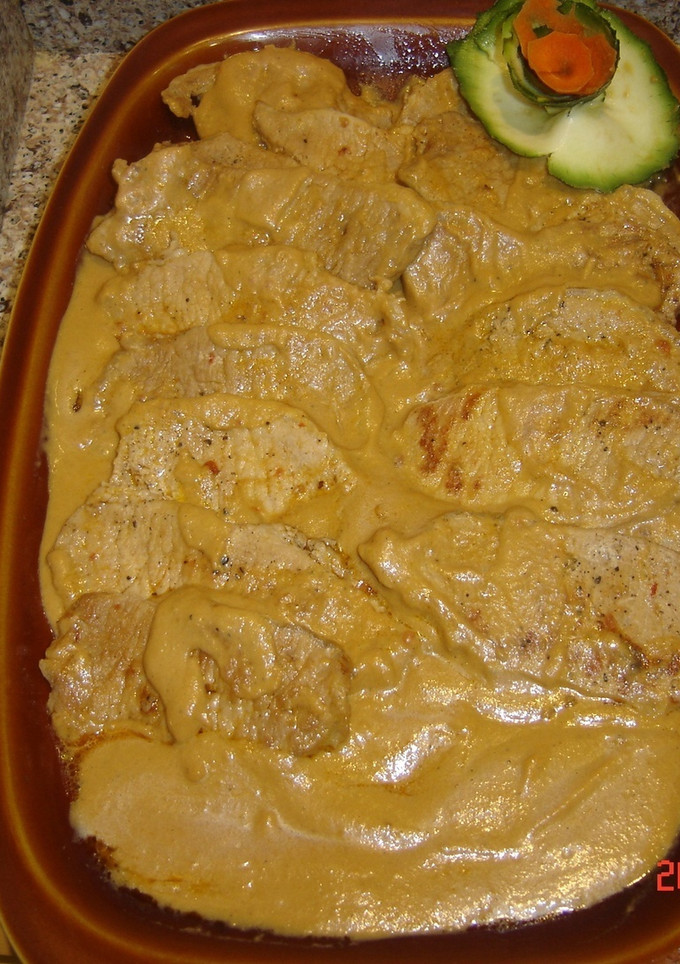 Una foto de Solomillo en salsa de chocolate