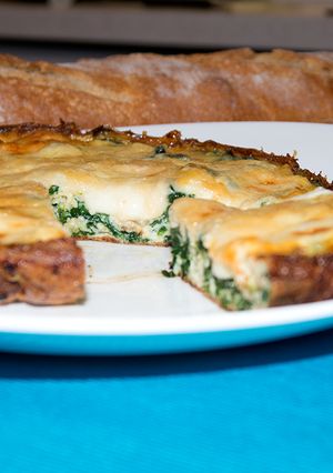 Una foto de Omelette de espinacas y mozzarella
