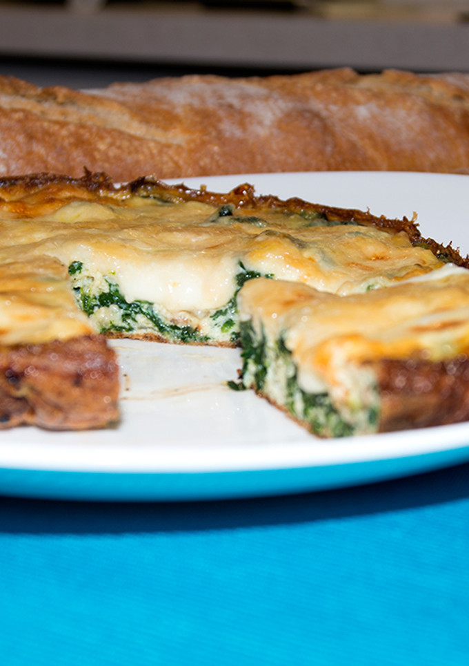 Una foto de Omelette de espinacas y mozzarella