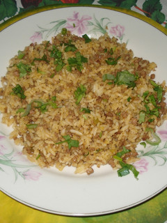Una foto de Arroz con carne molida.