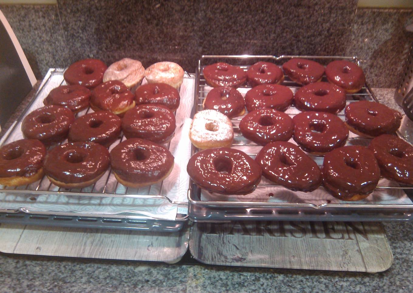 Donuts de choco y de azúcar