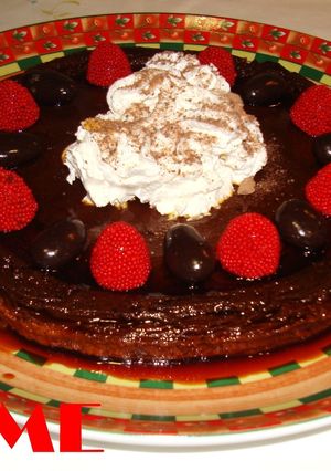 Una foto de Flan de huevo y almendras