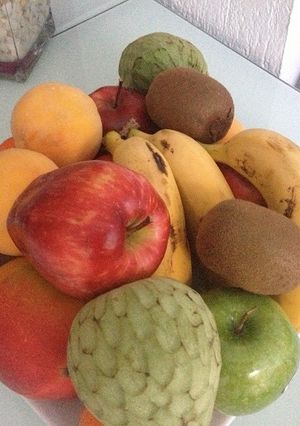 Una foto de Batido de frutas variadas